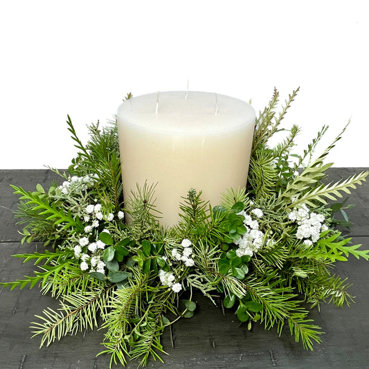 Winter Candle Centerpiece