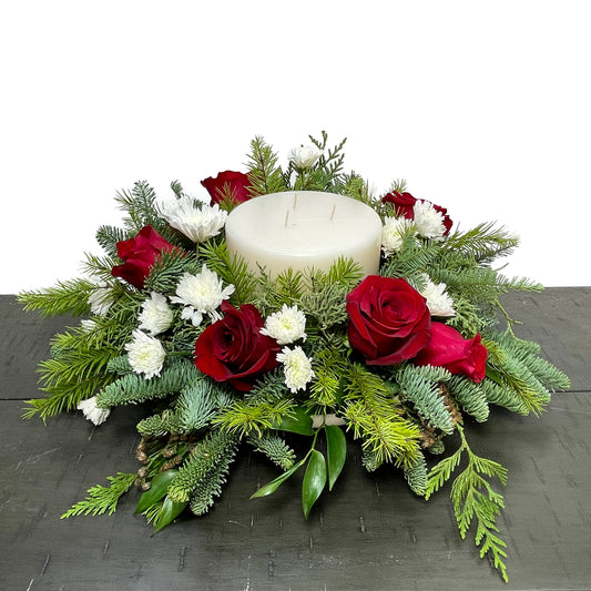 Christmas Candle Centerpiece